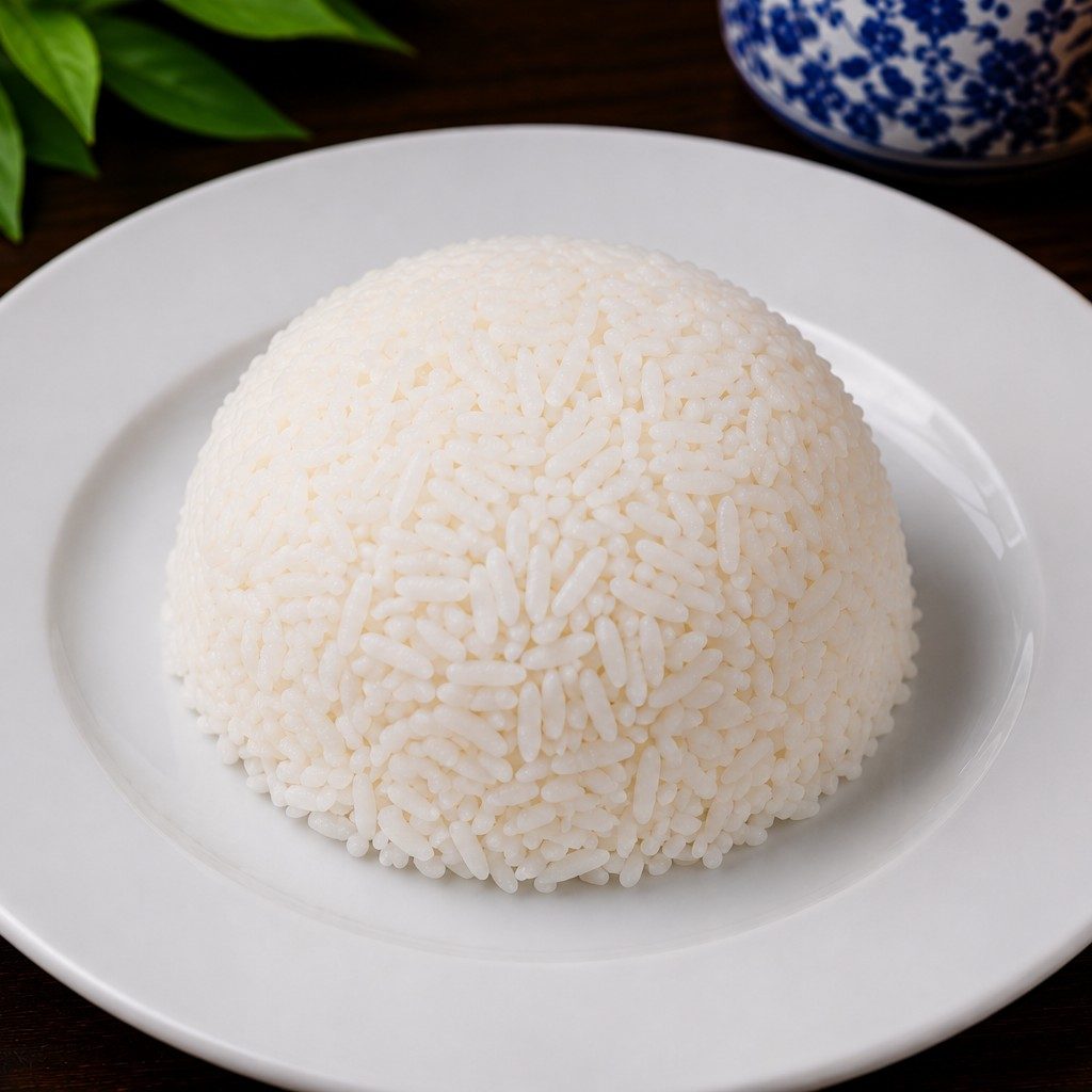 Steamed Jasmine Rice.