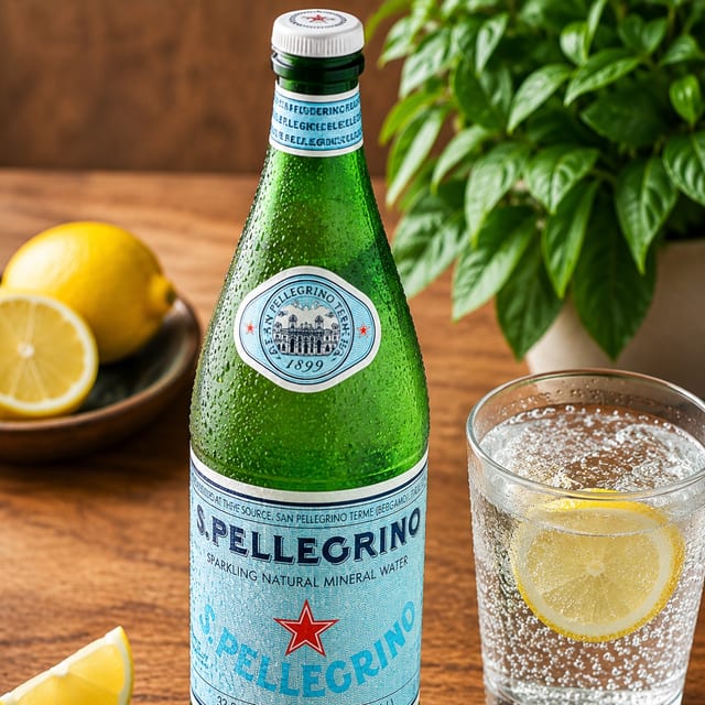 San Pellegrino Sparking Water.
