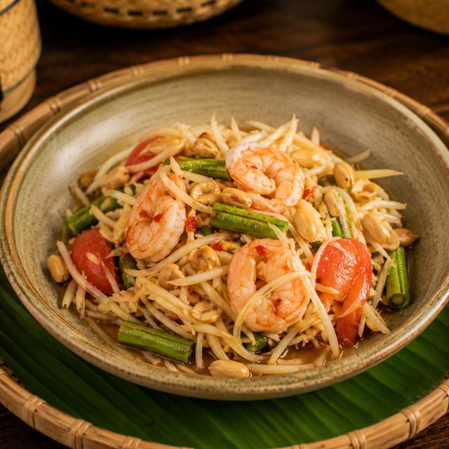 Laotian Papaya Salad (Som Tum Lao).