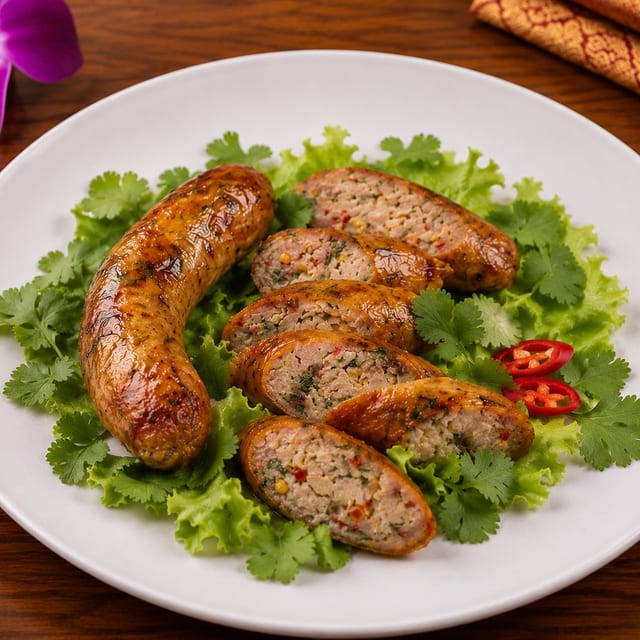 Sai Oua (2 pc) Herbal Thai Sausage.