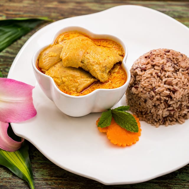 Yellow Curry Chicken.