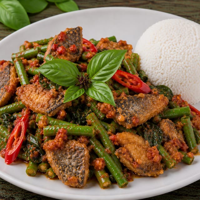 Prig-King with Crispy Fish.