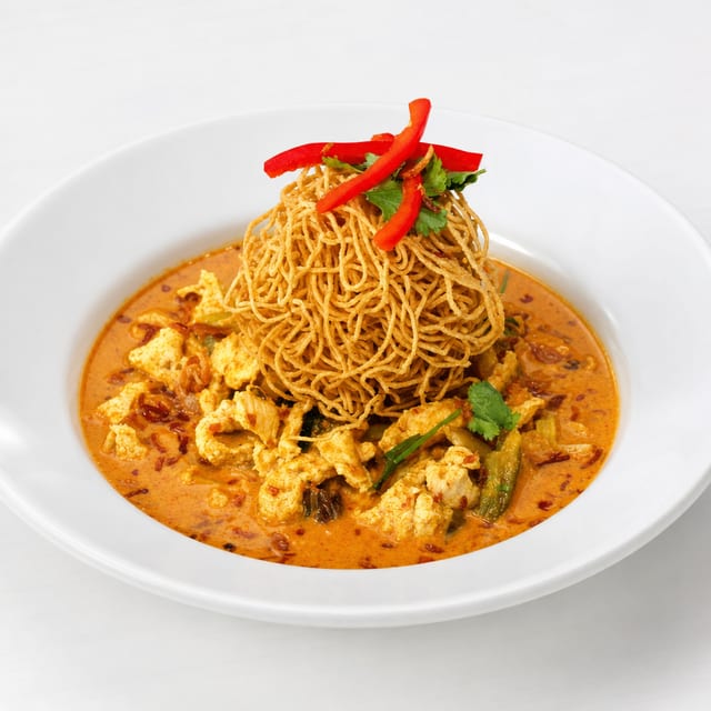 Egg Noodles with Yellow Curry (Kao Soy).